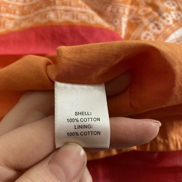 Vintage Threads‎ Saks Fifth Avenue Orange Embroidered Dress Size S Boho Peasant - Picture 6 of 13